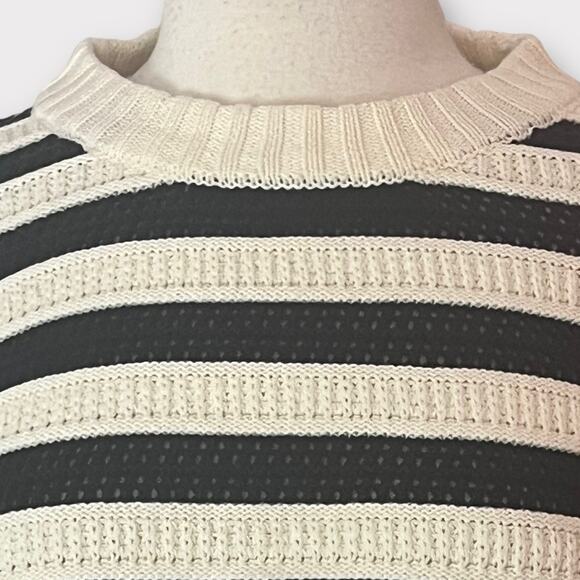 Striped Nautical Sweater Women's Large Chunky Knit Pullover Blue White Coastal - Picture 2 of 11